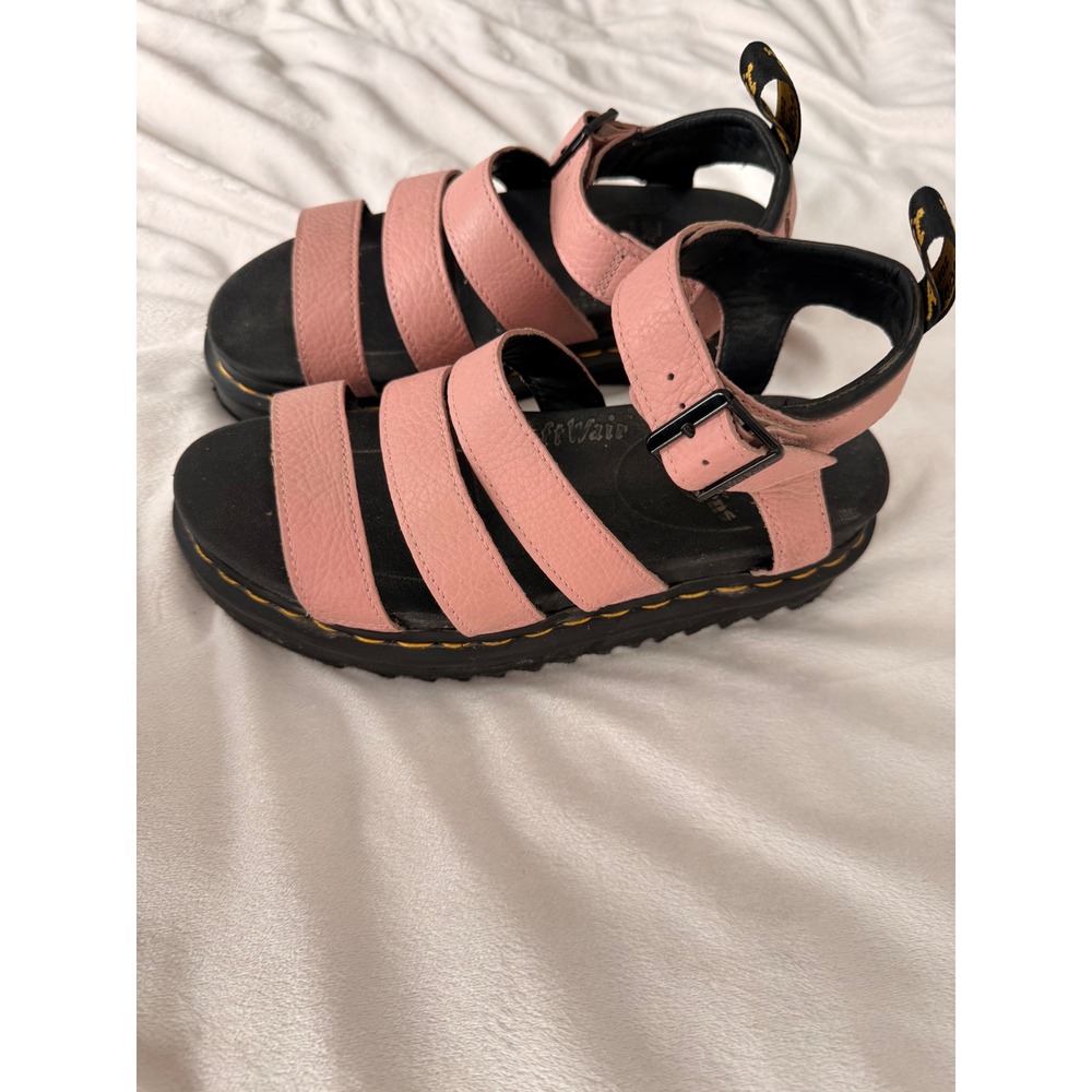 Dr. Martens Blaire Pink Leather Gladiator Platform Sandals Womens 8 - Picture 4 of 8
